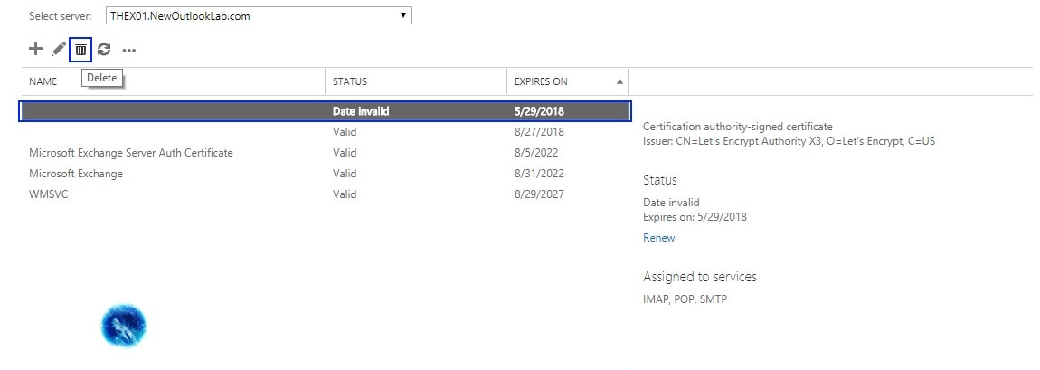 افزودن certificate به مایکروسافت اکسچنج سرور 2016