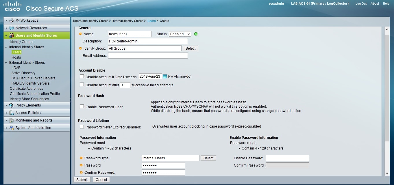 پیاده سازی سیسکو ACS در ESXi