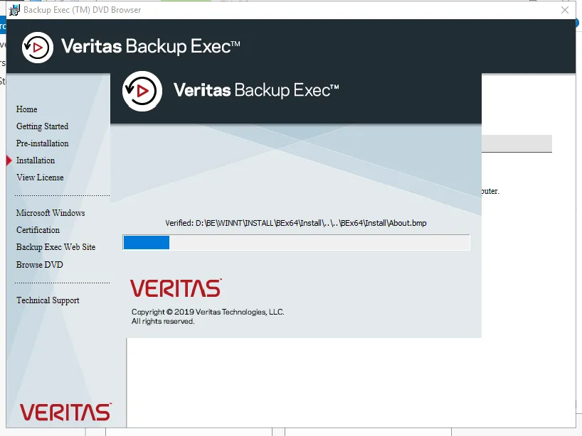 نحوه نصب VERITAS Backup Exec 20 به چه صورت است