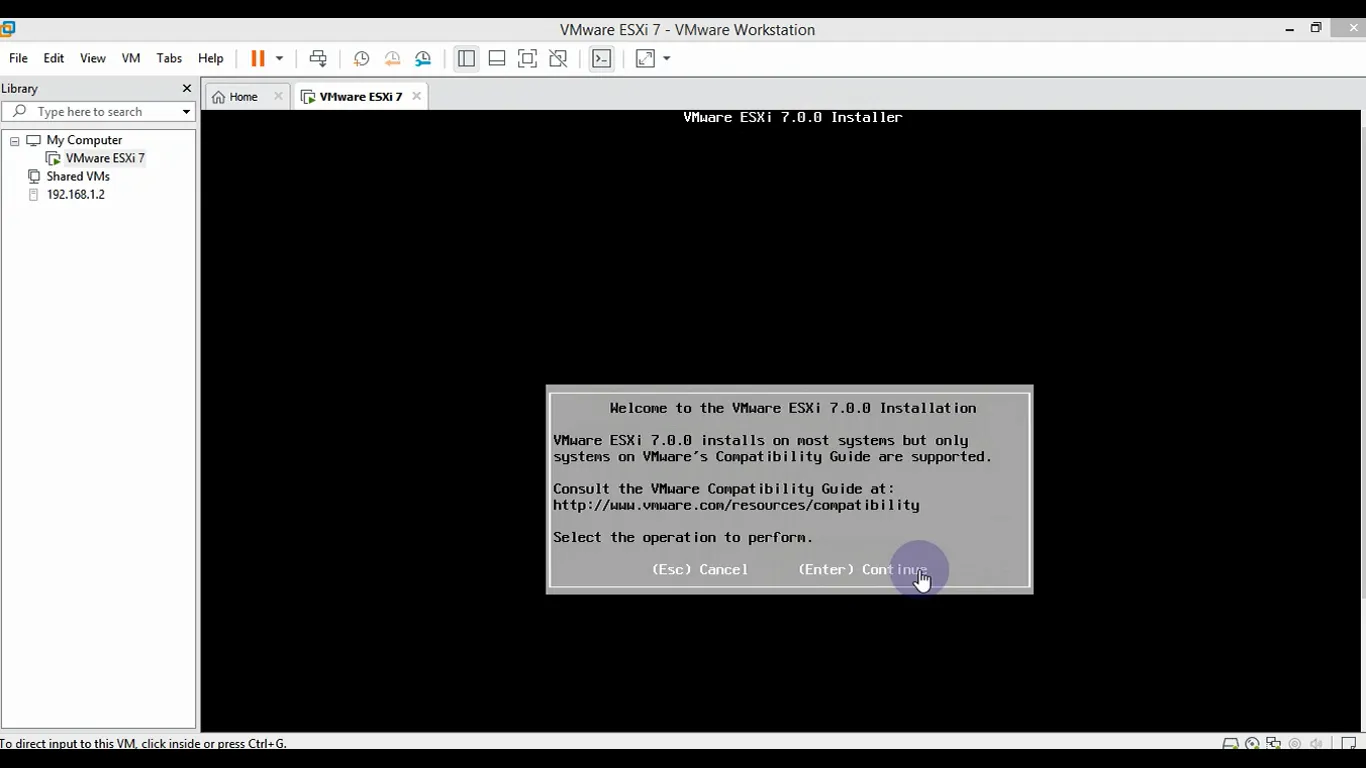 آموزش تصویری نصب VMware ESXi 7